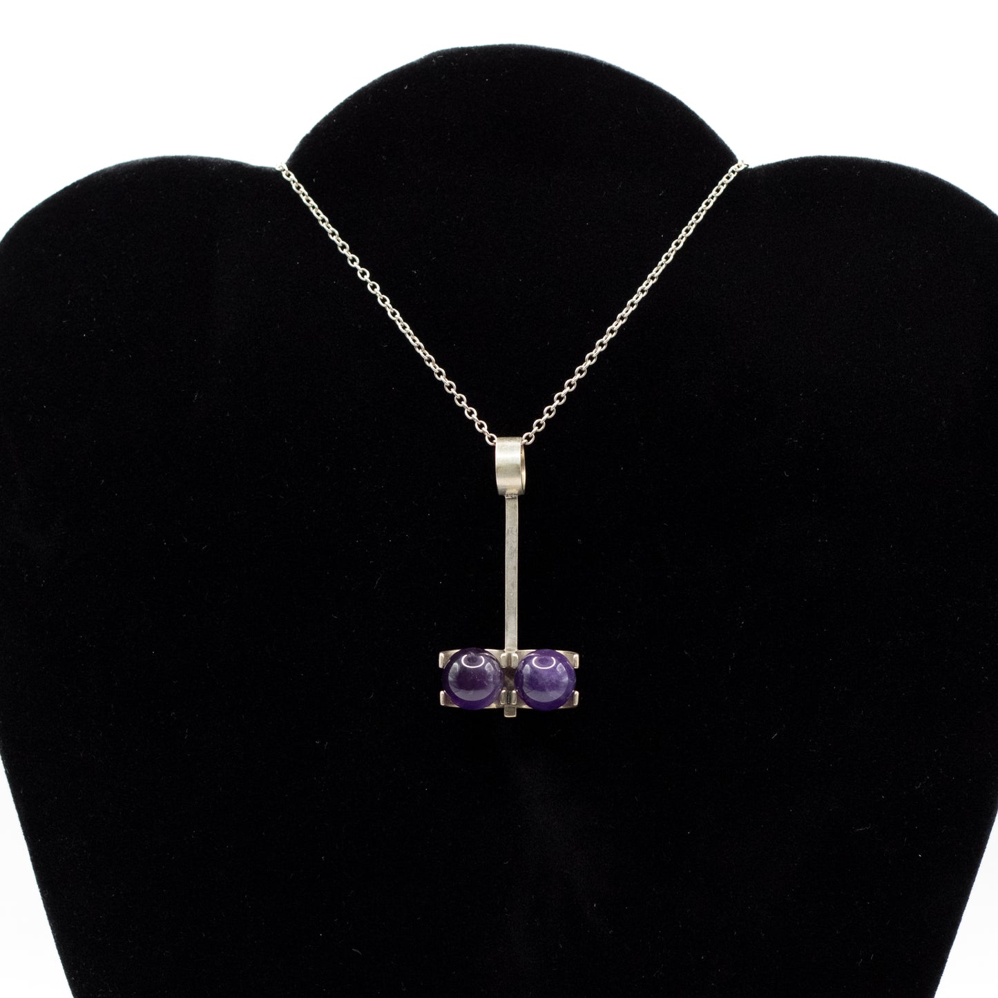 Elis Kauppi Kupittaan Kulta Vintage-Silber-Amethyst-Anhänger