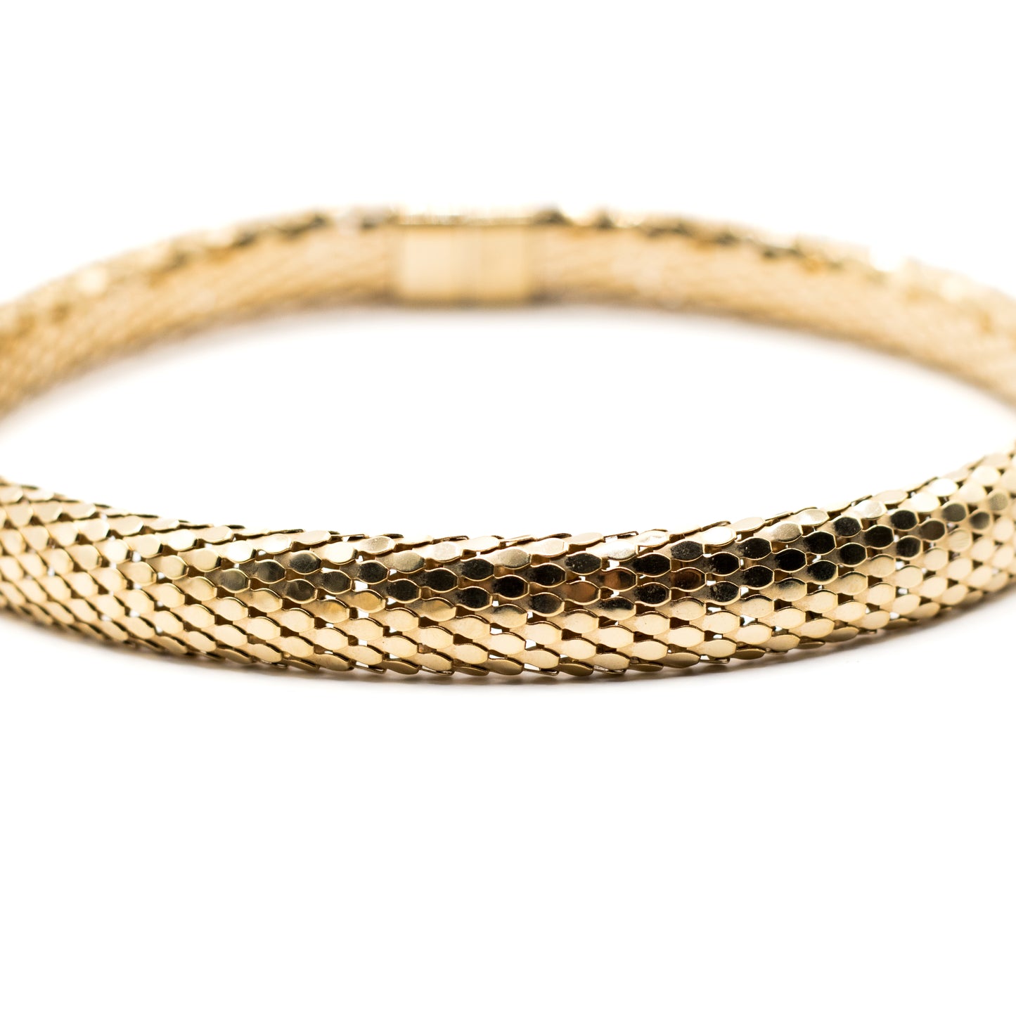 Cascio Bijoux Omega Choker Necklace In Vintage Gold Tone