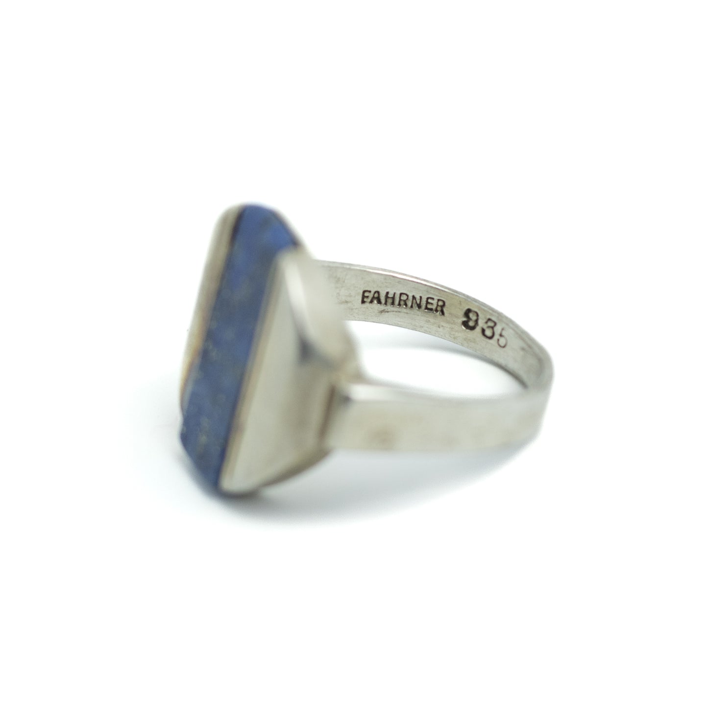 Theodor Fahrner 1930s Art Deco Silver Ring with Lapis Lazuli