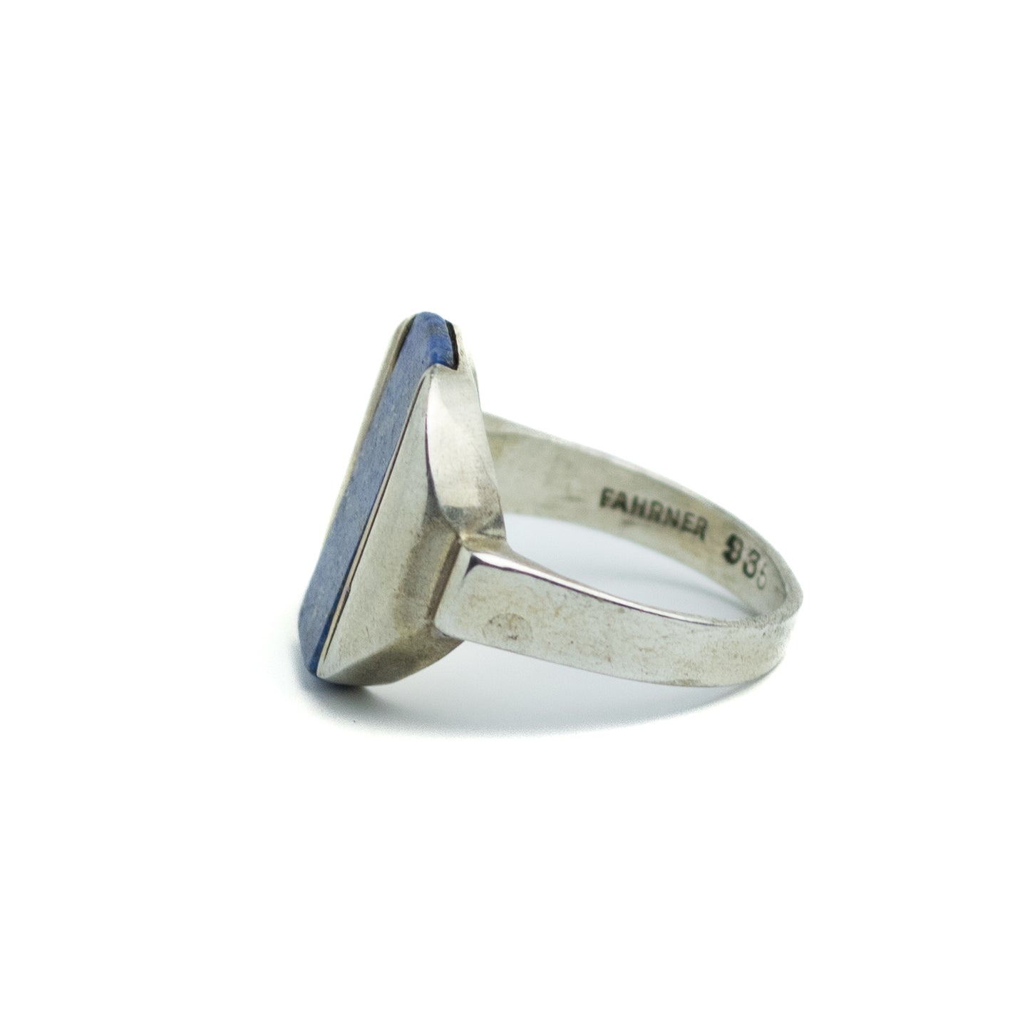 Theodor Fahrner 1930s Art Deco Silver Ring with Lapis Lazuli