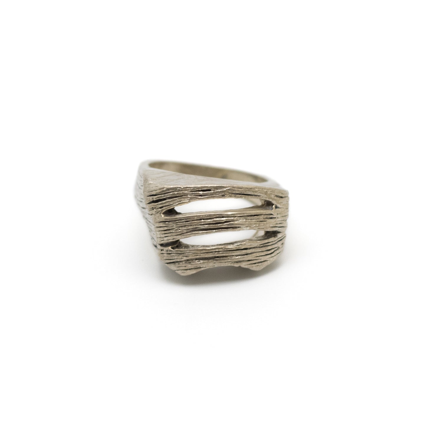 Hans Steffin Vintage Brutalist Sterling Silver Ring