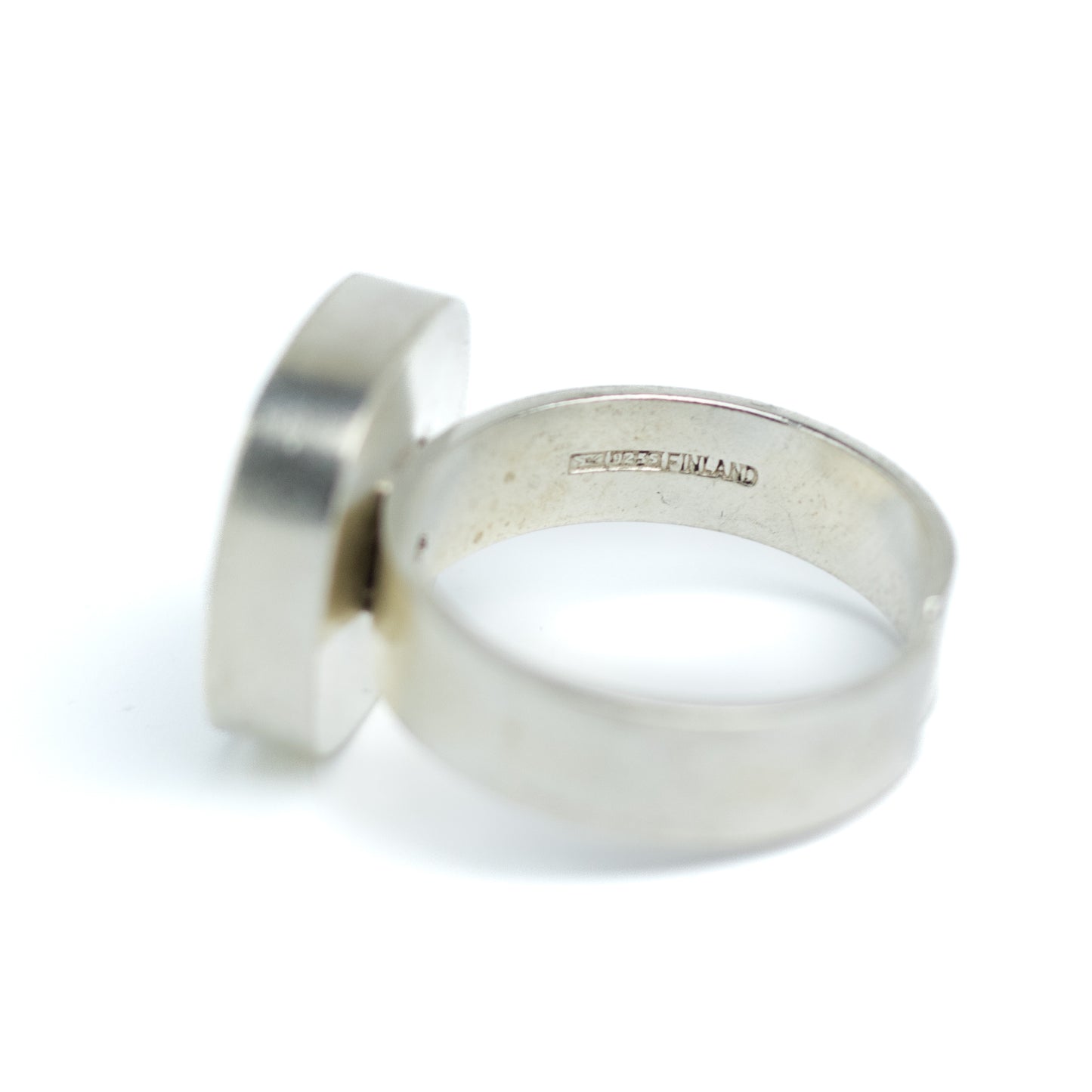 Kupittaan Kulta vintage Bague en argent moderniste finlandais avec spectrolite