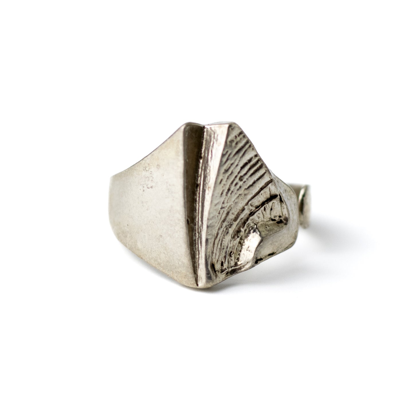 Matti Hyvarinen Vintage Finnish Brutalist Silver Ring