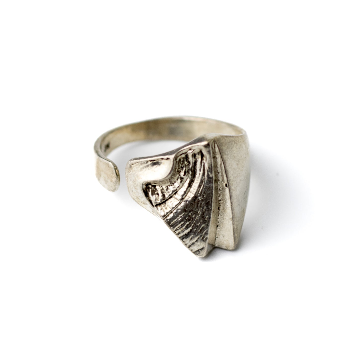 Matti Hyvarinen Vintage Finnish Brutalist Silver Ring