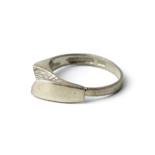 Matti J Hyvärinen Vintage Finnish Brutalist Minimalist Silver Ring