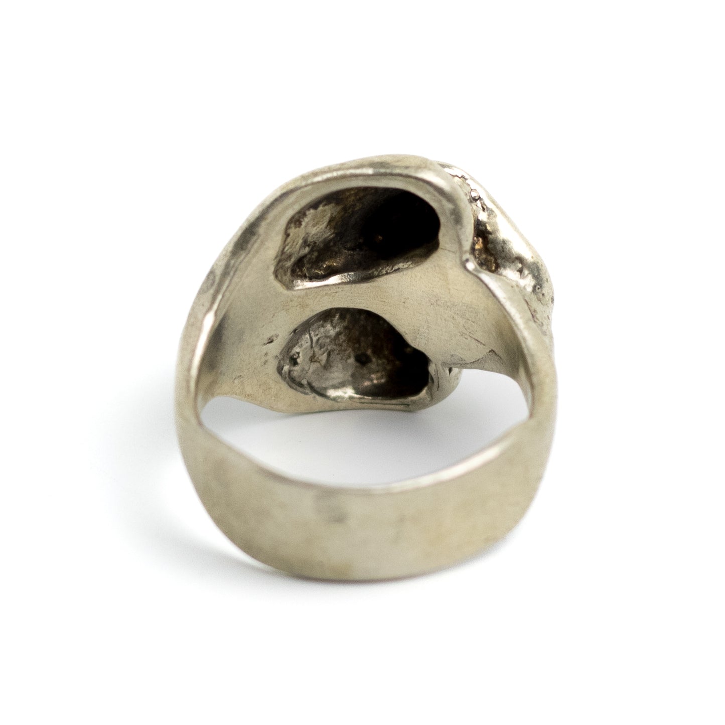 Monika and Burkhard OLY Vintage Brutalist Silver Ring with Pearl
