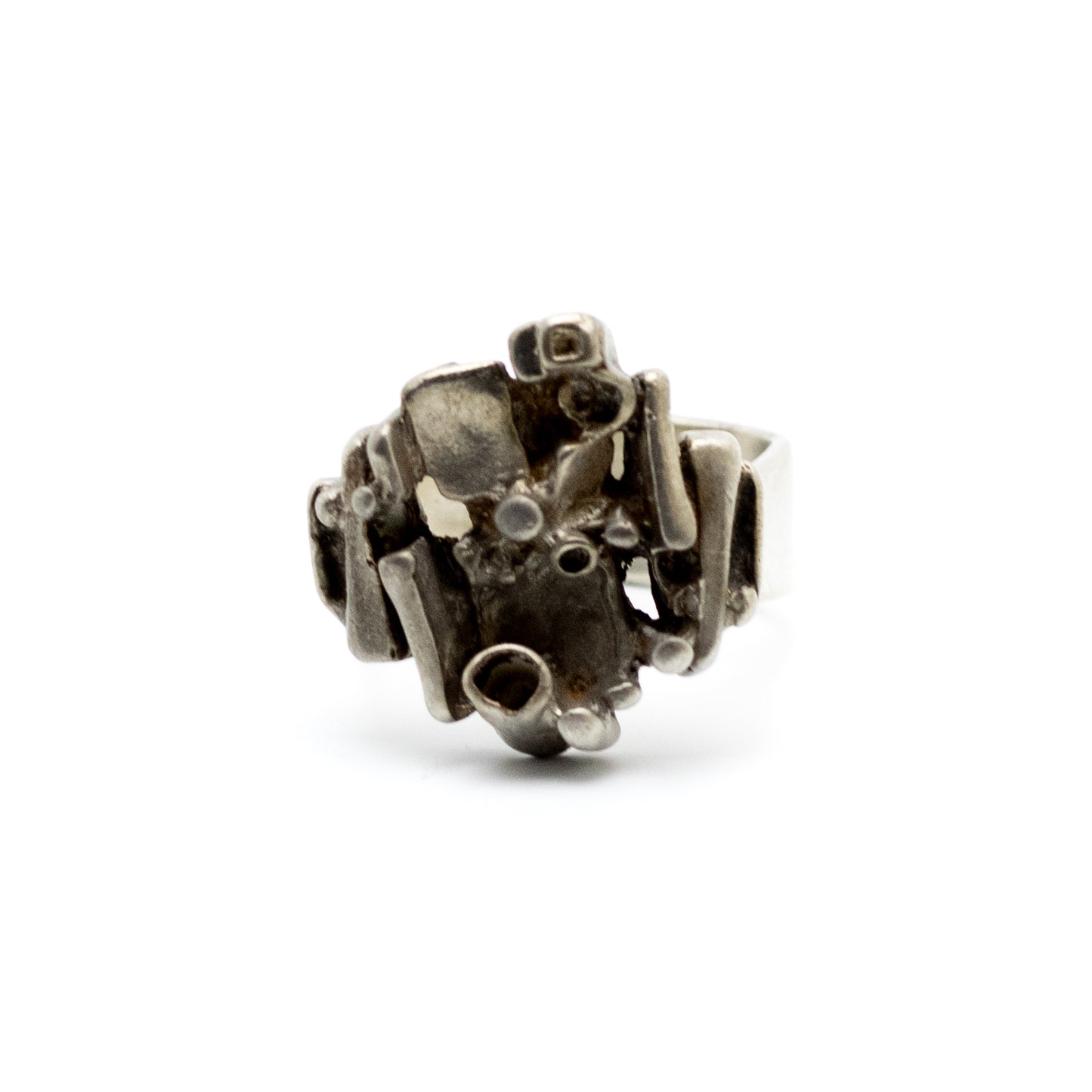 Bague Tundra brutaliste en argent sterling JUHLS