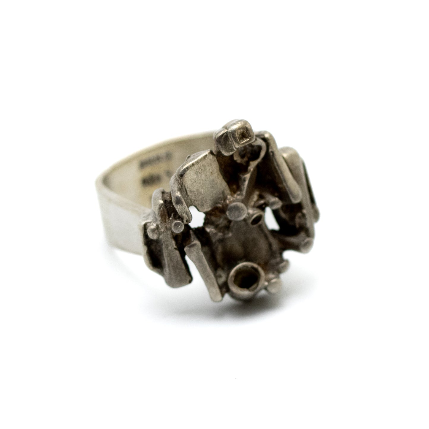 Bague Tundra brutaliste en argent sterling JUHLS