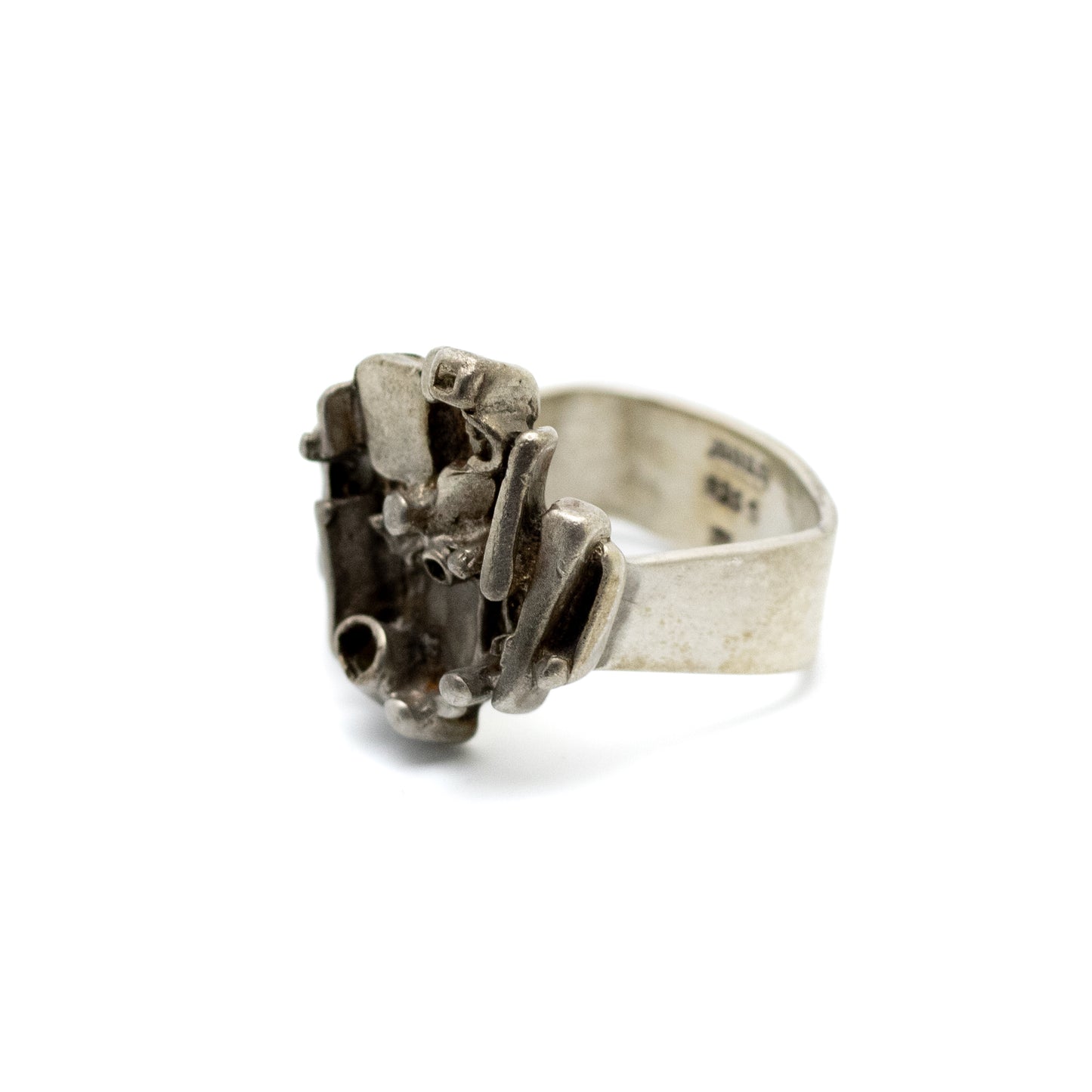 Bague Tundra brutaliste en argent sterling JUHLS