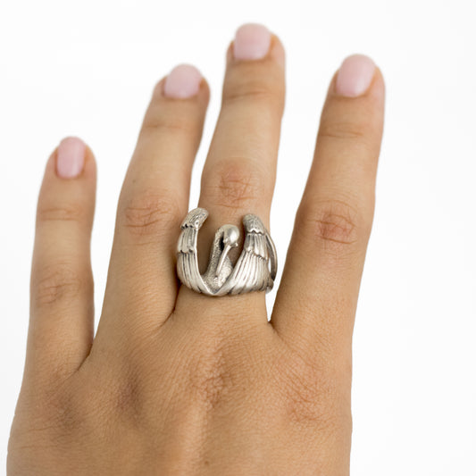 Vintage Sterling Silver Swan Ring