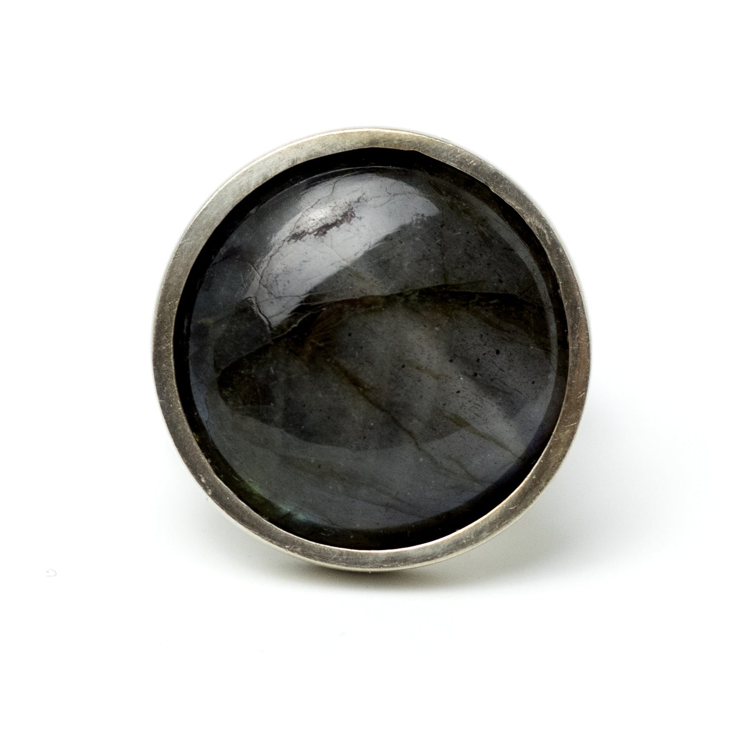 Bengt Hallberg Modernist Silver Ring with Labradorite