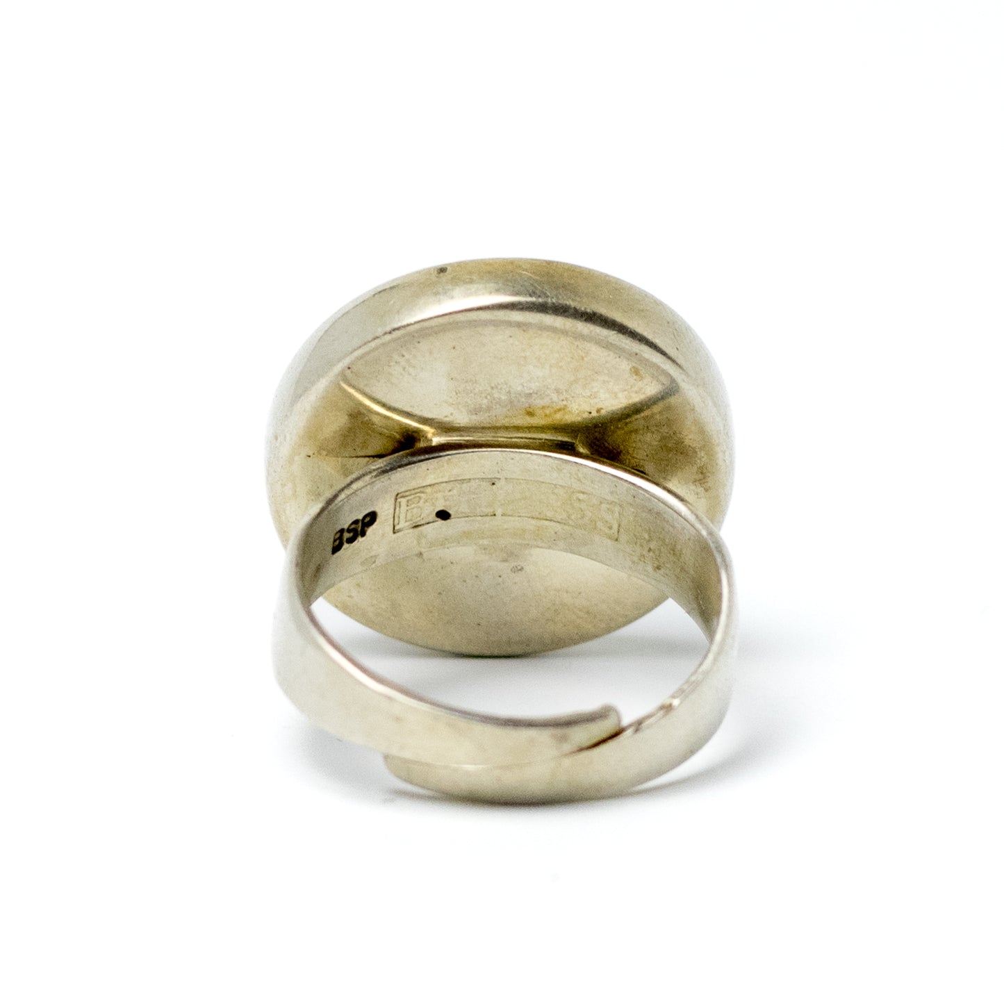 Bengt Hallberg Modernist Silver Ring with Labradorite