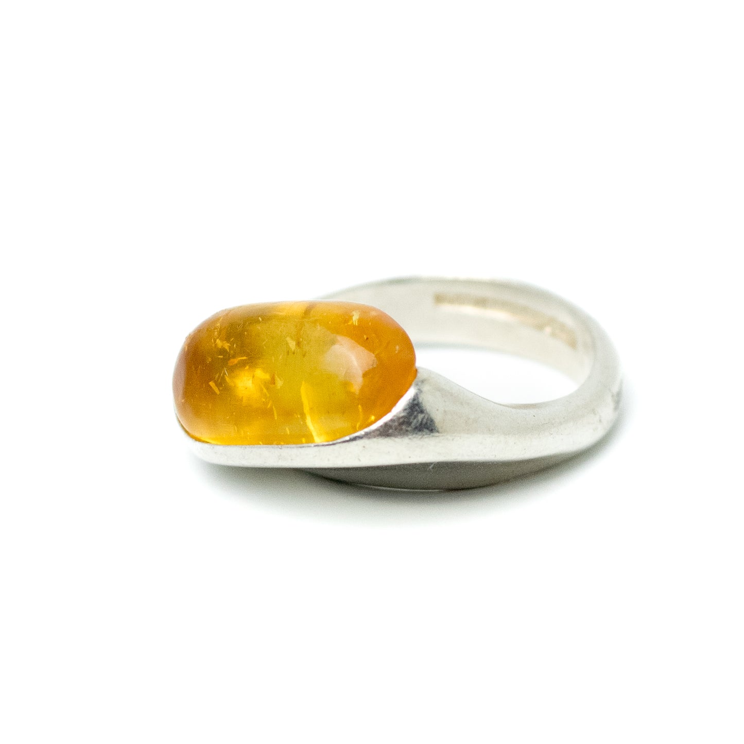 Lapponia Sterling Silver Amber Ring by Poul Havgaard 1994