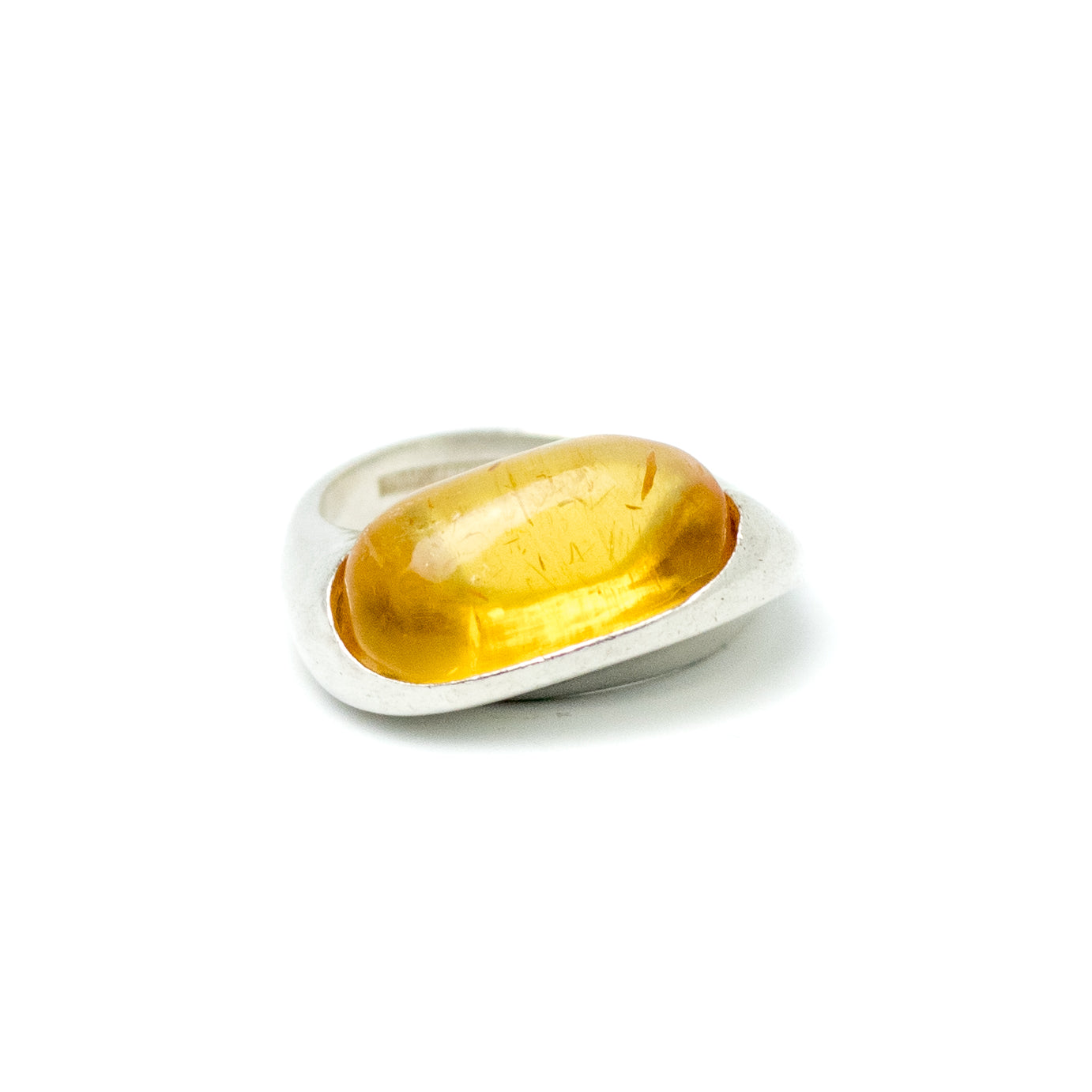 Lapponia Sterling Silver Amber Ring by Poul Havgaard 1994