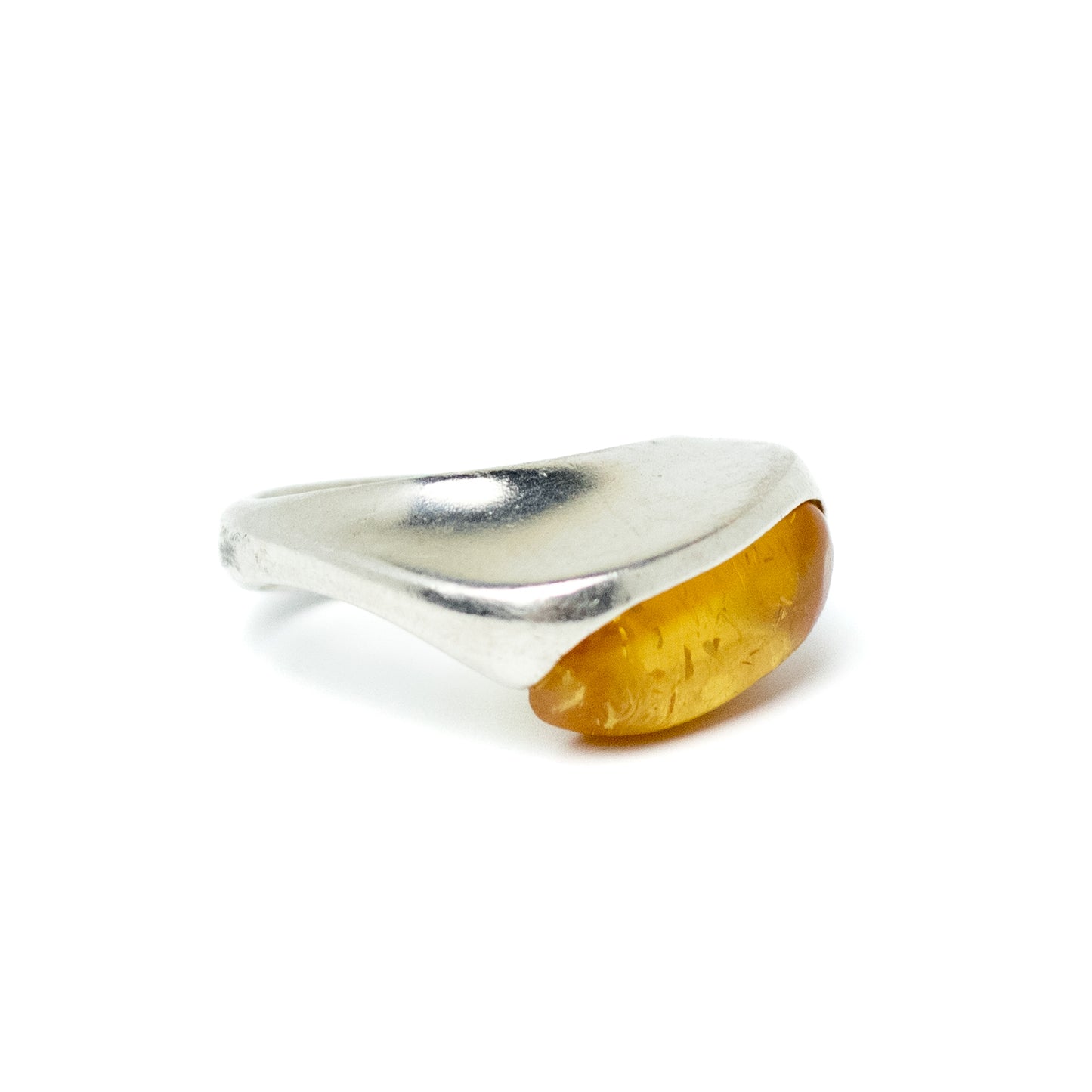 Lapponia Sterling Silver Amber Ring by Poul Havgaard 1994
