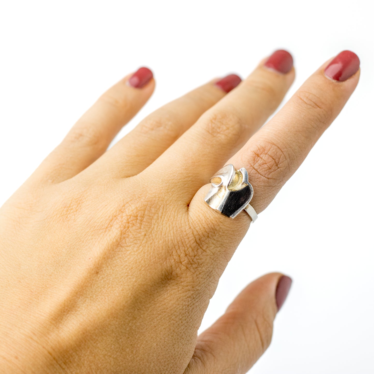 Lapponia Zoltan Popovits Sterling Silver and Ebony Vintage Ring