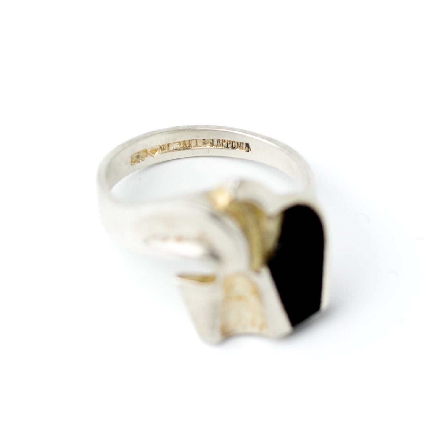 Lapponia Zoltan Popovits Sterling Silver and Ebony Vintage Ring