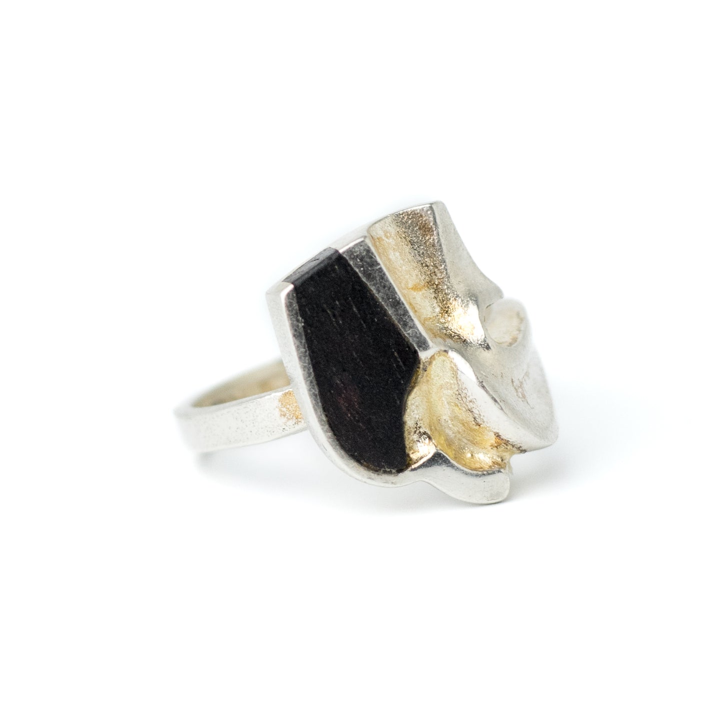 Lapponia Zoltan Popovits Sterling Silver and Ebony Vintage Ring
