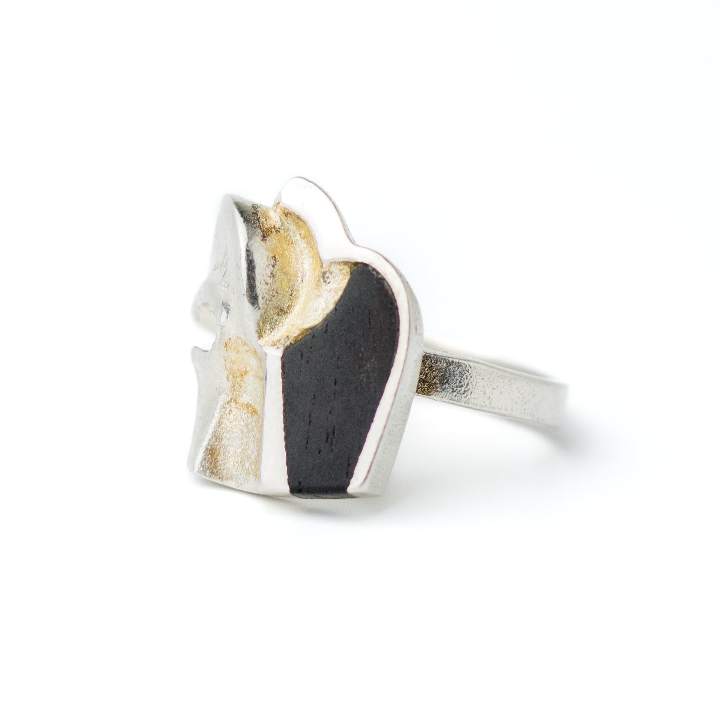 Lapponia Zoltan Popovits Sterling Silver and Ebony Vintage Ring