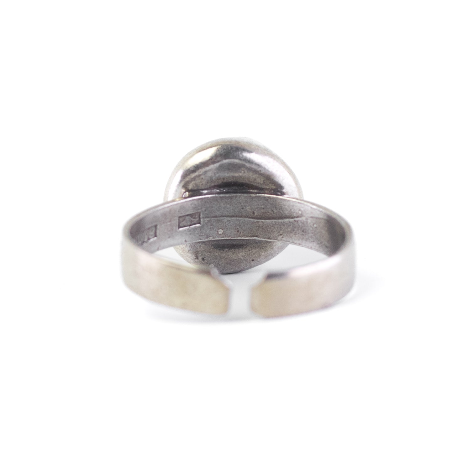 Finnish Vintage Silver Ring With Rose Quartz Sphere By Kupittaan Kulta Elis Kauppi 1969