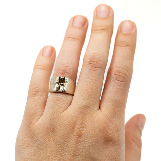 Lapponia Vintage Silver Statement Ring By Björn Weckström