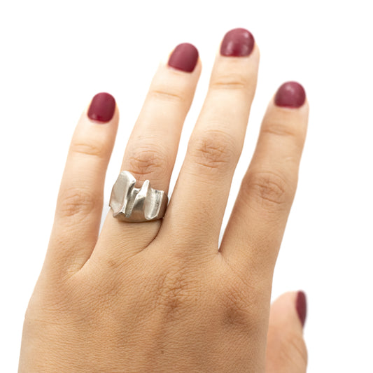 Lapponia Pandora Vintage Sterling Silver Ring By Björn Weckström