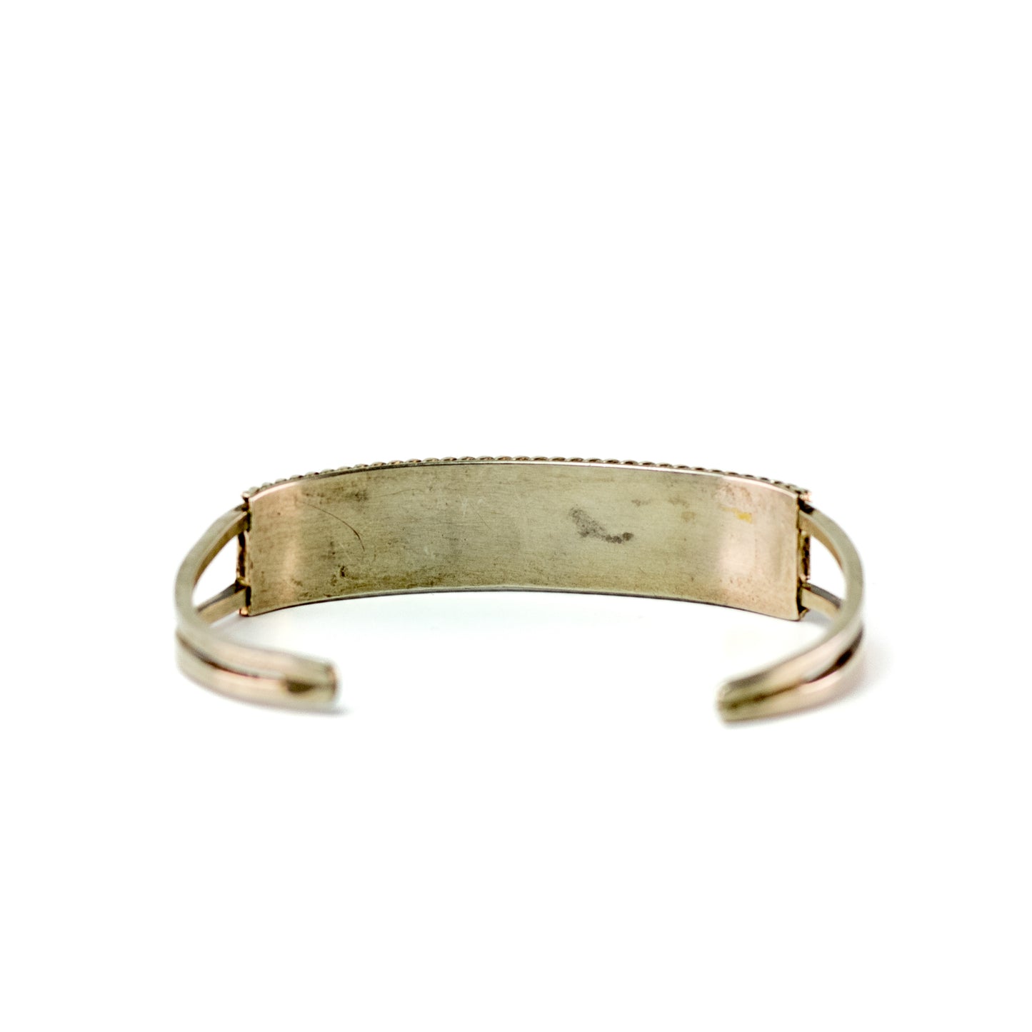 Bracelet manchette enfant vintage de style Zuni avec incrustations turquoise