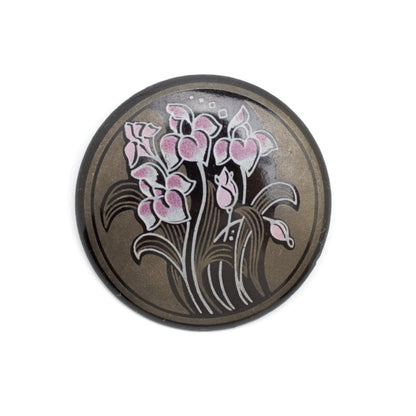 Michaela Frey Pink Floral Enamel Vintage Brooch