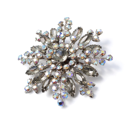 Vintage Statement Flower Brooch Attributed to Beau Jewels