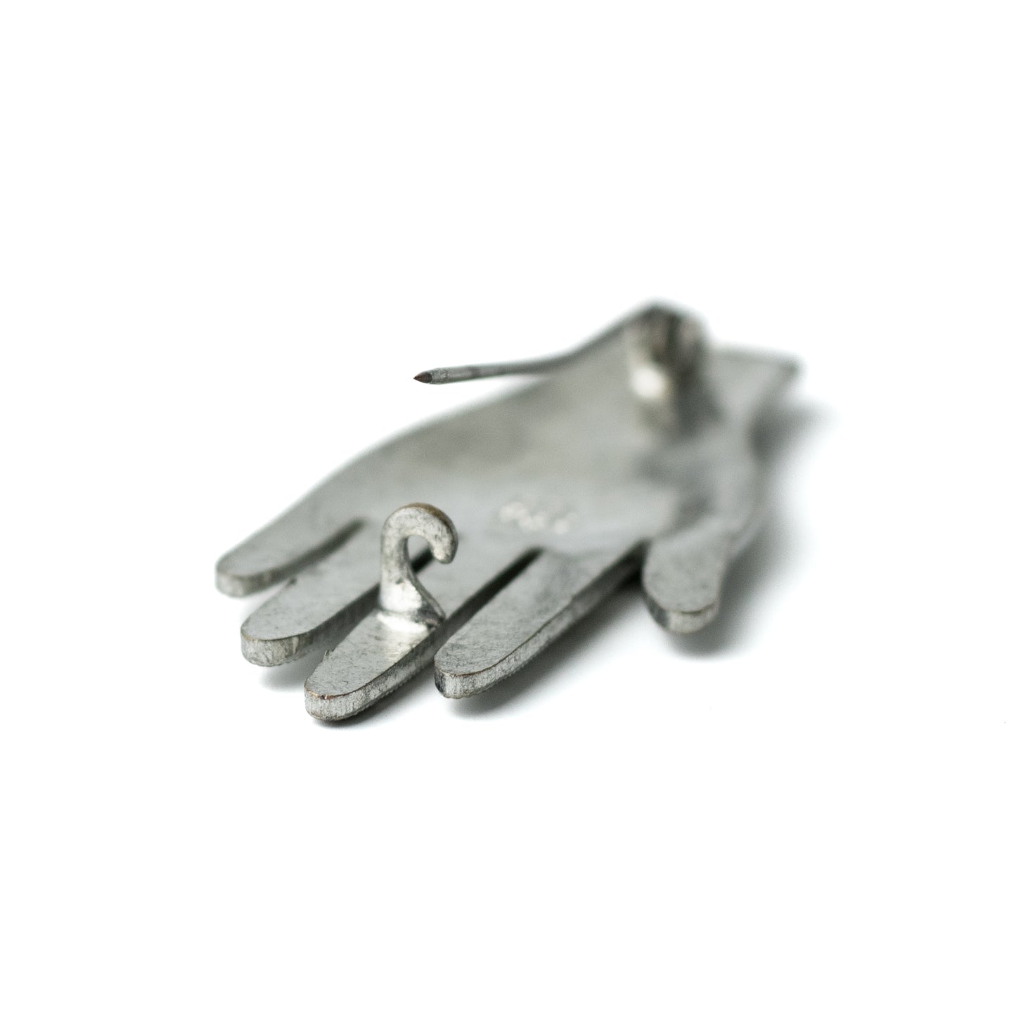 Art Deco Hand Pin with Pavé Rhinestones