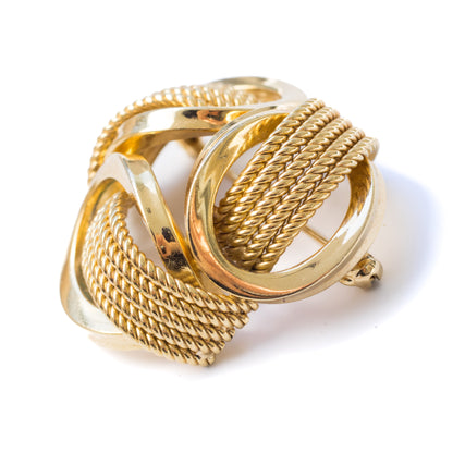 Henkel and Grosse for Dior 1970 Domed Knot Vintage Brooch