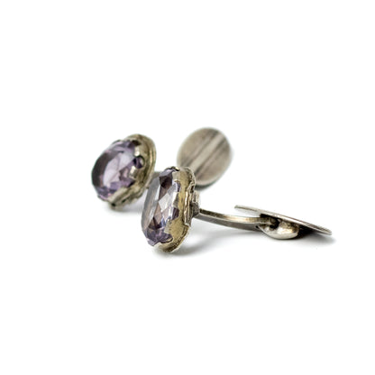 Fühner & Assmus Vintage Silver Cufflinks with Amethysts