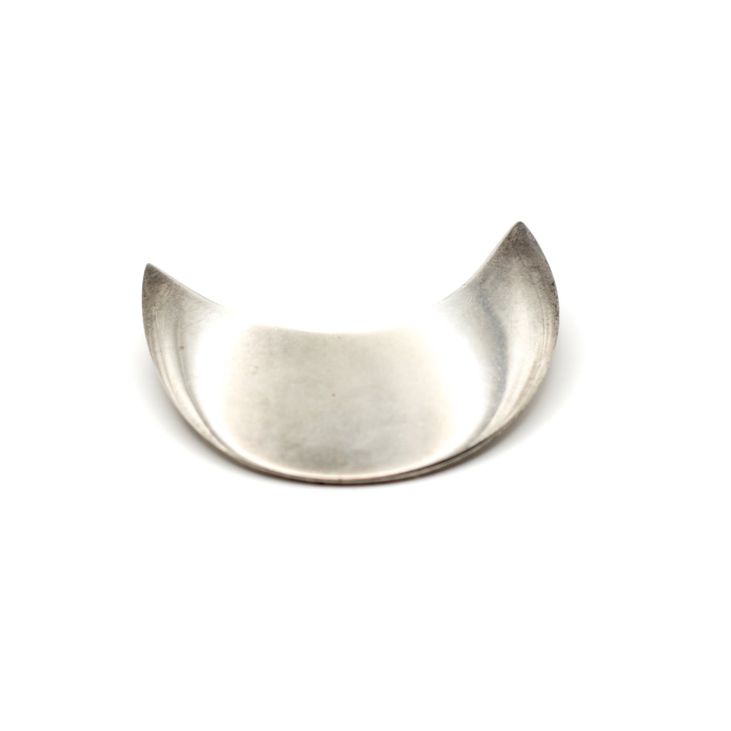 Crescent Moon Vintage Danish Modernist Silver Brooch by Sølvsmeden i Kolding