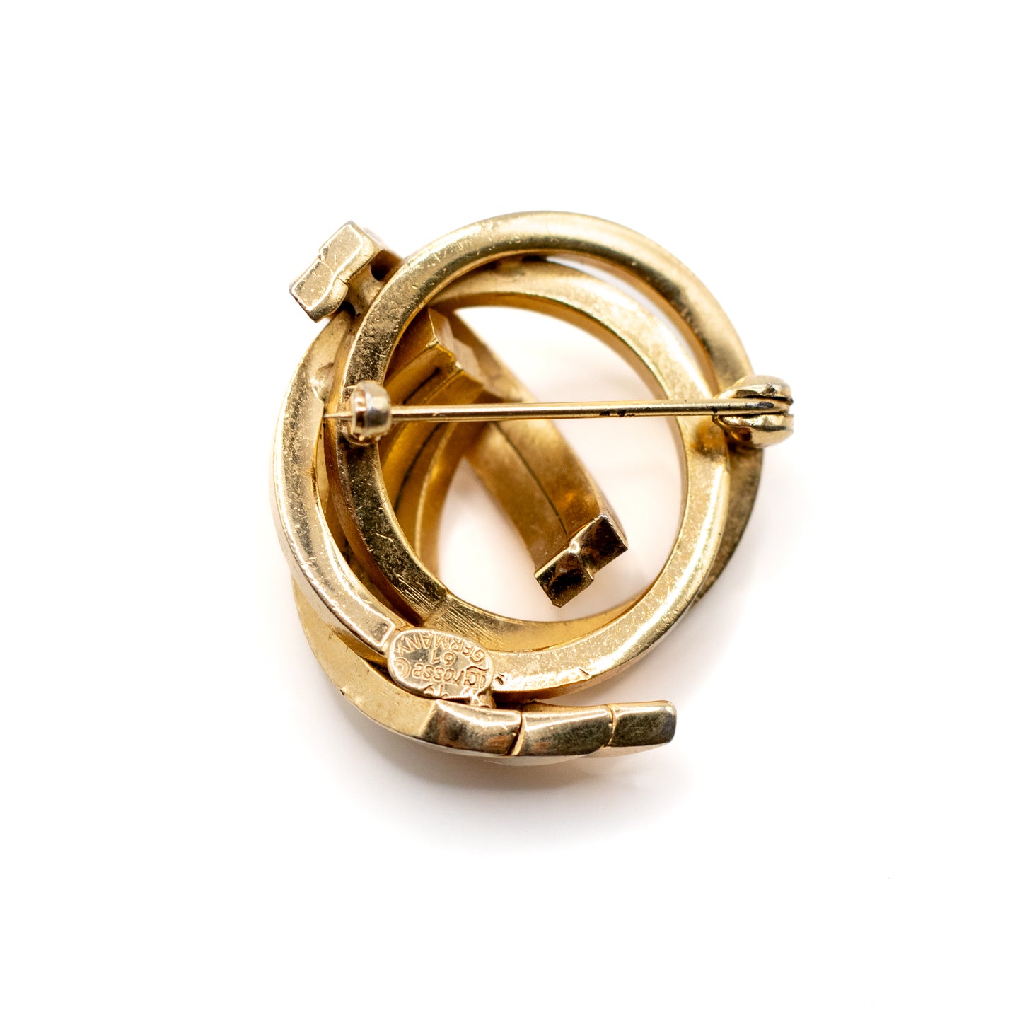 1960er Henkel & Grosse für Dior goldene Knoten-Vintage-Brosche