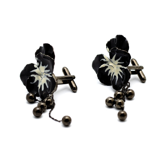 Anne Fontaine Orchid  Vintage Cufflinks