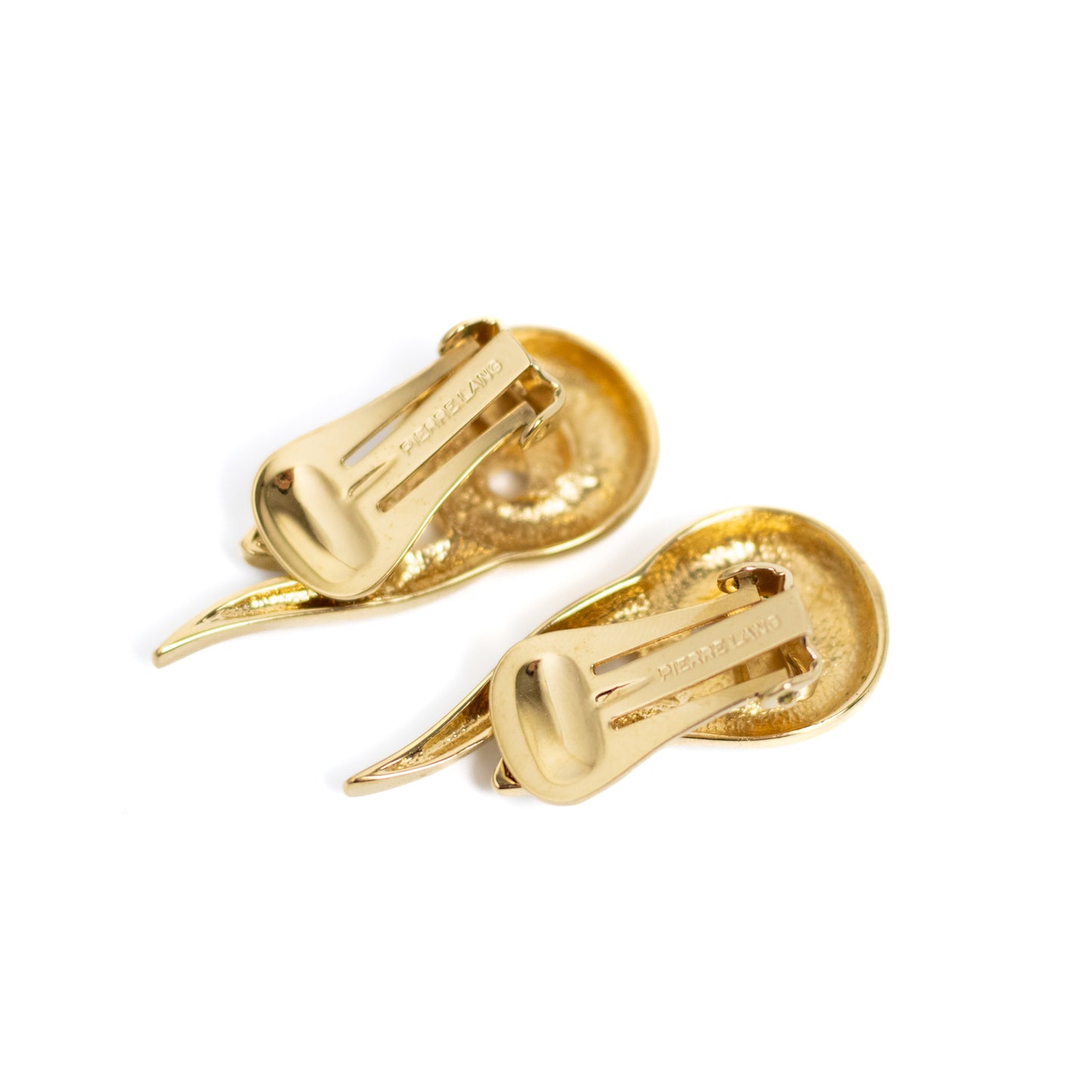 Pierre Lang Golden Snake-Shaped Clip-on Earrings