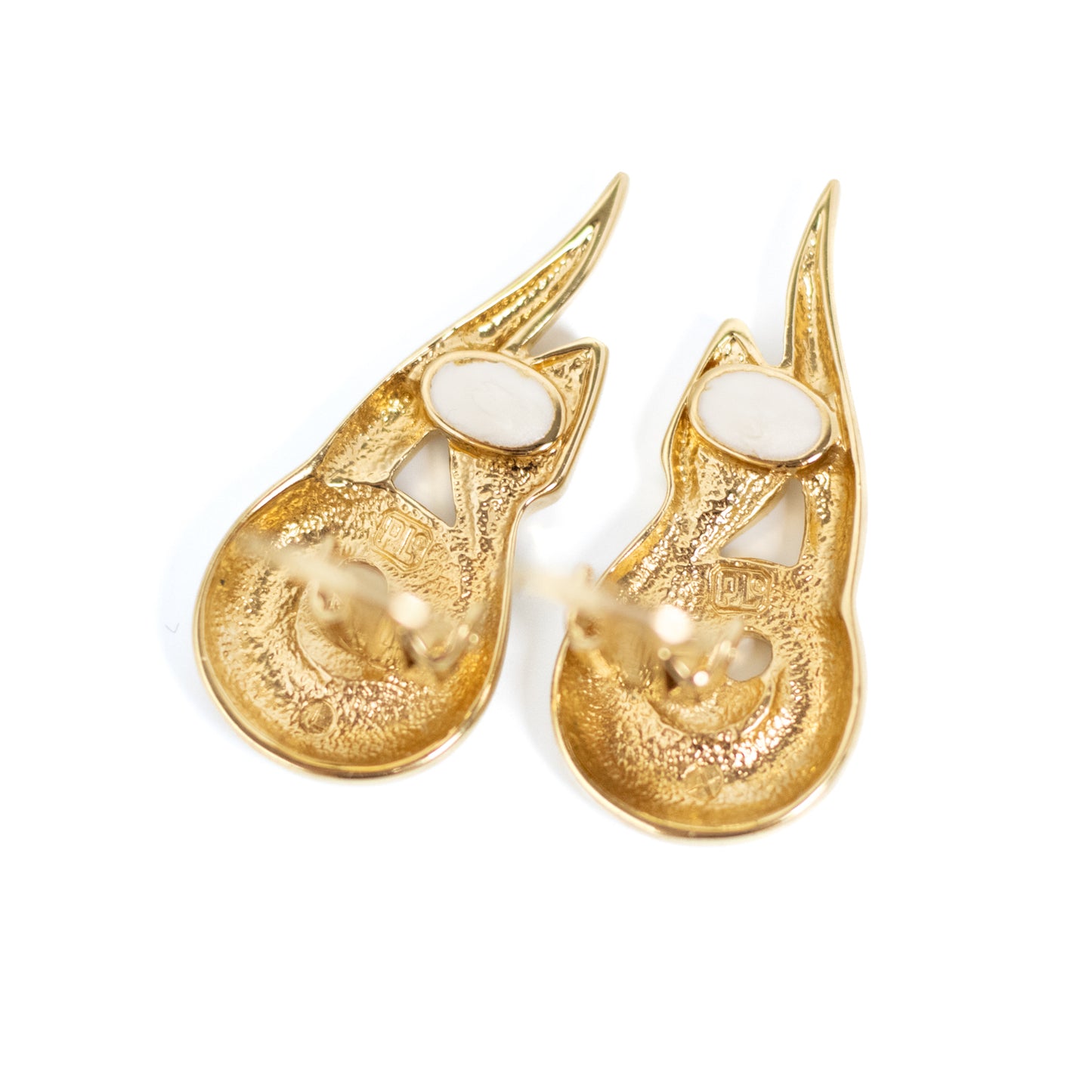 Pierre Lang Golden Snake-Shaped Clip-on Earrings