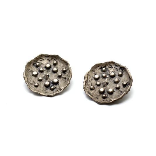 Theodor Fahrner Vintage Brutalist Silver Clip-On Earrings