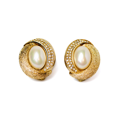 Henkel & Grosse Statement Pearl Clip-on Earrings