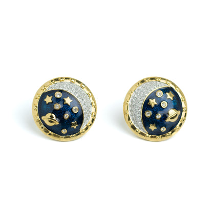 Swarovski Vintage Celestial Jewelry Set of Brooch and Earrings
