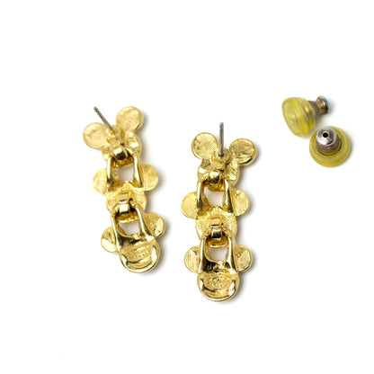 Disney Mickey & Co by Napier Gold-Tone Vintage Stud Earrings on Original Card