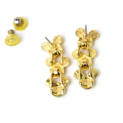 Disney Mickey & Co by Napier Gold-Tone Vintage Stud Earrings on Original Card