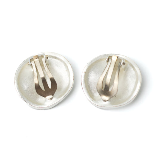 Lapponia “Savannah” Vintage Sterling Silver Clip-On Earrings by Björn Weckström