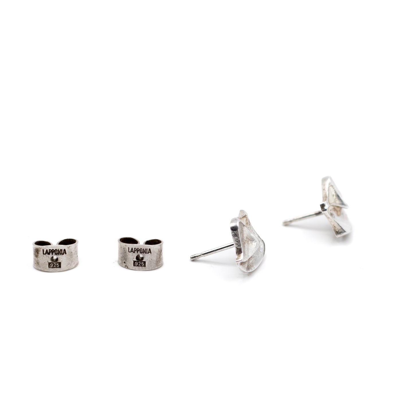 Lapponia Fylgia Vintage Sterling Silver Stud Earrings By Björn Weckström