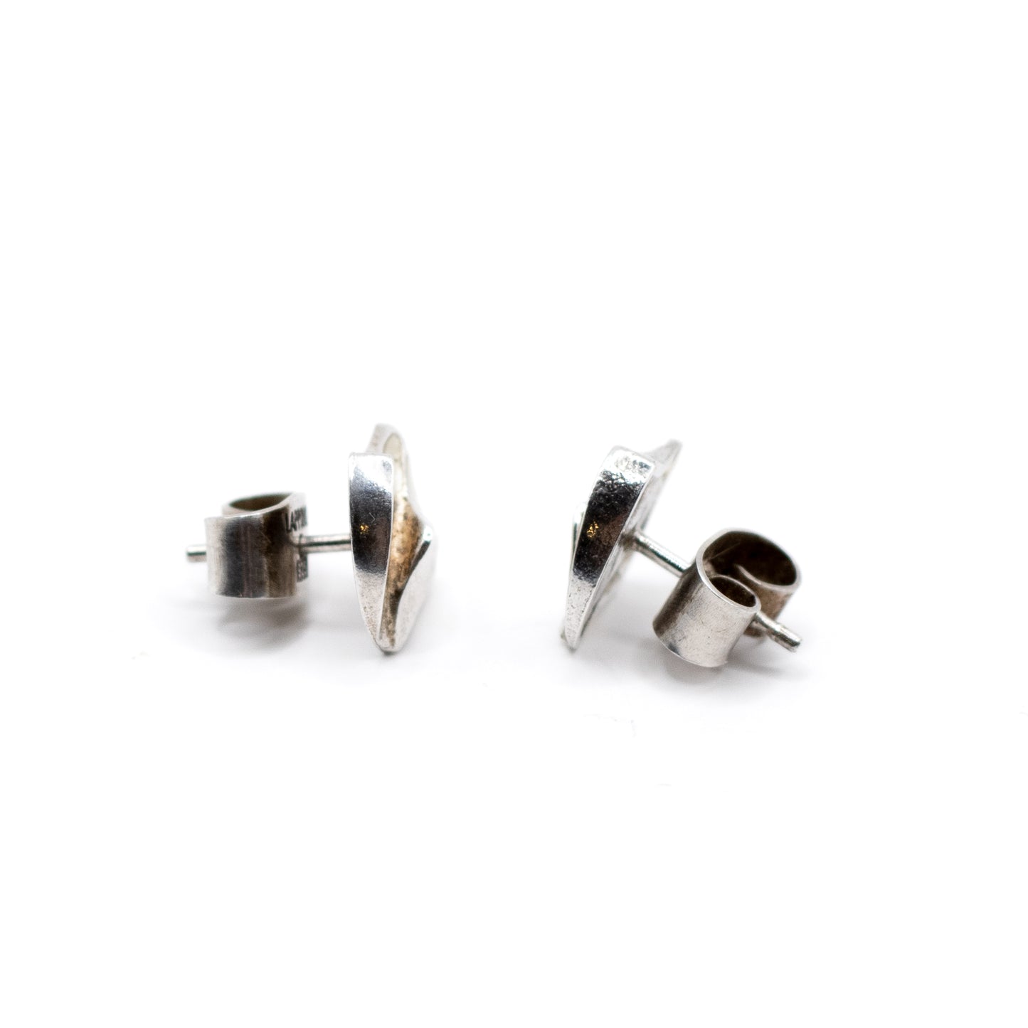 Lapponia Fylgia Vintage Sterling Silver Stud Earrings By Björn Weckström