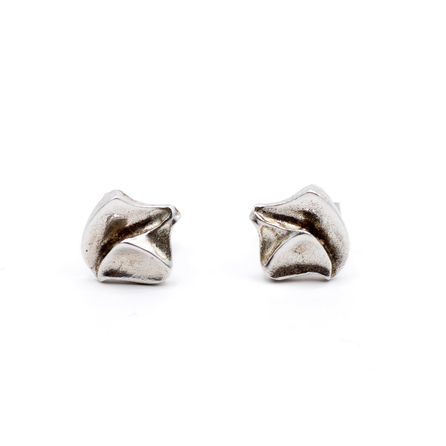Lapponia Fylgia Vintage Sterling Silver Stud Earrings By Björn Weckström
