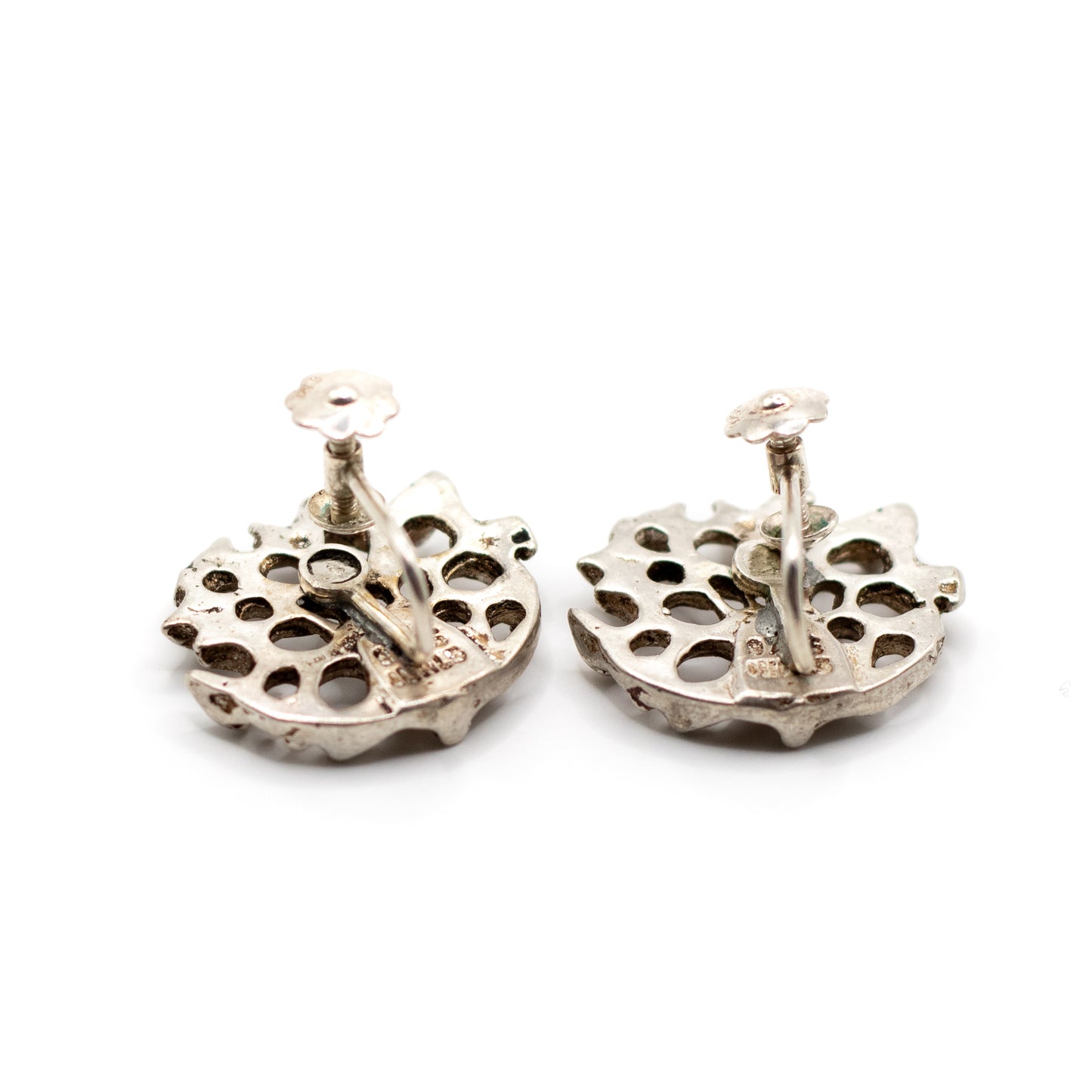 Juhls Tundra Bio Vintage Clip-On Ohrringe aus Sterlingsilber