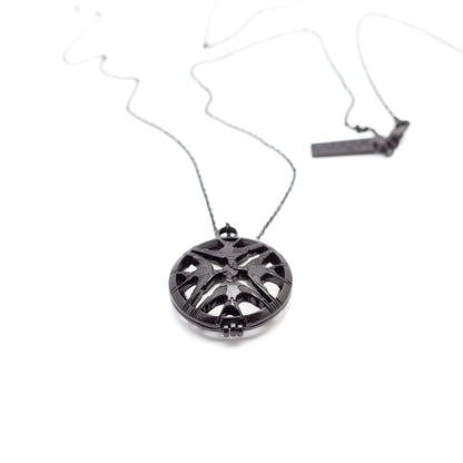 Lalique Hirondelles Perfume Diffuser Vintage Necklace with Black Swallows Pendant