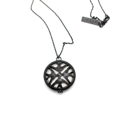 Lalique Hirondelles Perfume Diffuser Vintage Necklace with Black Swallows Pendant
