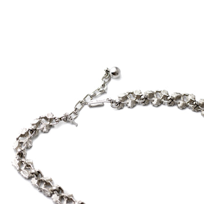 Crown Trifari Silver Leaves Vintage Necklace